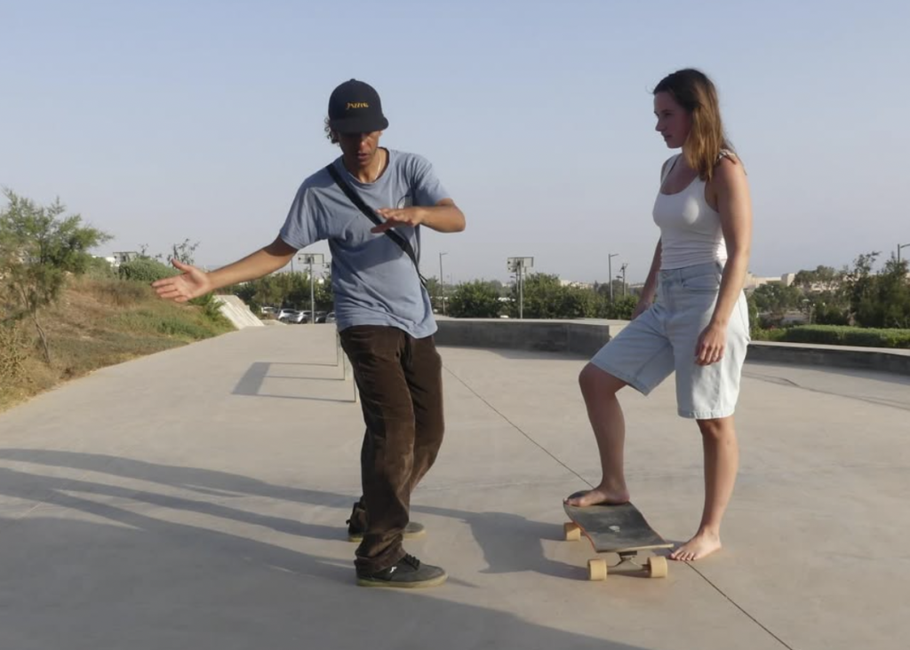 Surf skate class at Taghazout and Tamraght skatepark